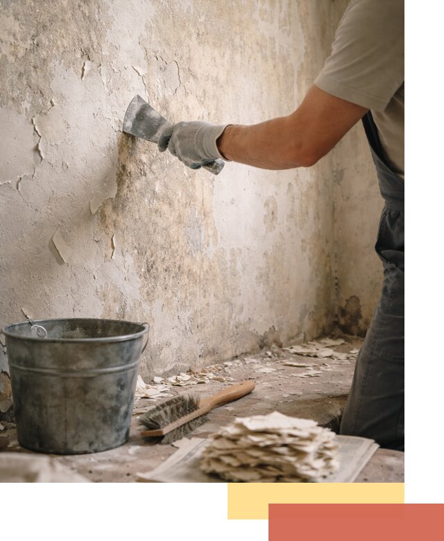 Удаление старой краски со стен в Белогорске качественно и быстро