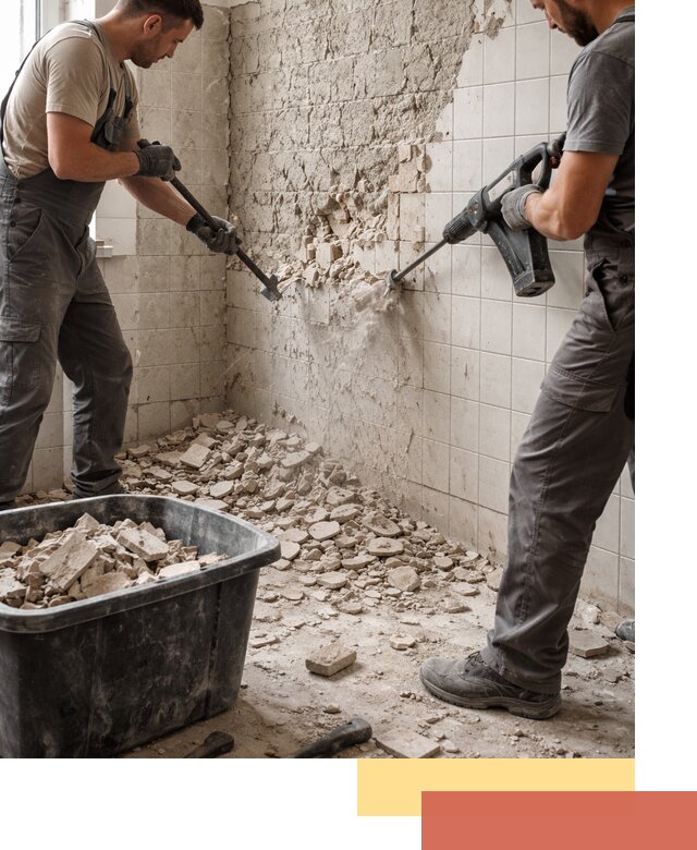 Демонтаж плитки со стен в Белогорске быстро и аккуратно