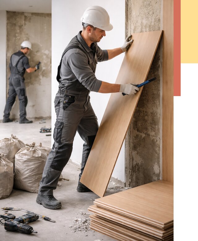 Демонтаж стеновых панелей в Белогорске от 3571 руб. за м² быстро и недорого | ОТДЕЛОЧНИК-Бгк