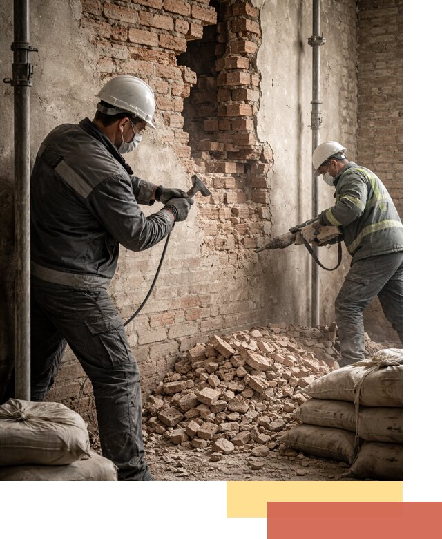 Демонтаж кирпичных стен в Белогорске быстро и безопасно