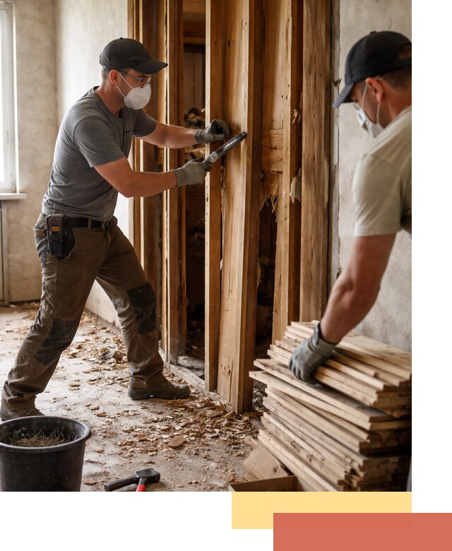 Демонтаж деревянных перегородок в Белогорске быстро и аккуратно