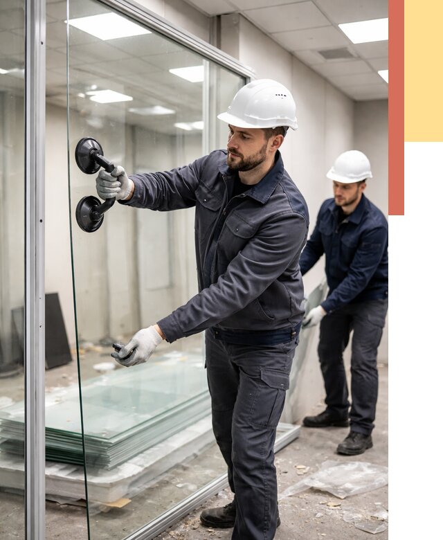 Демонтаж стеклянных перегородок в Белогорске от 3265 руб. — быстро и недорого | ОТДЕЛОЧНИК-Бгк