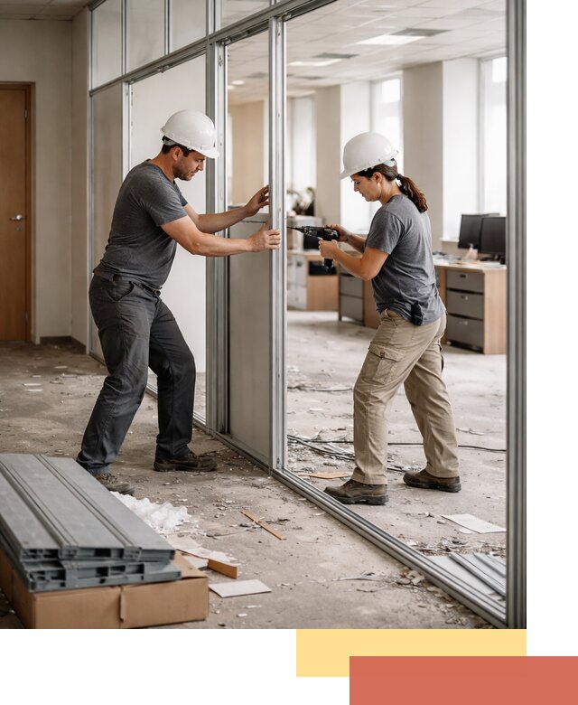 Демонтаж алюминиевых перегородок в Белогорске быстро и аккуратно