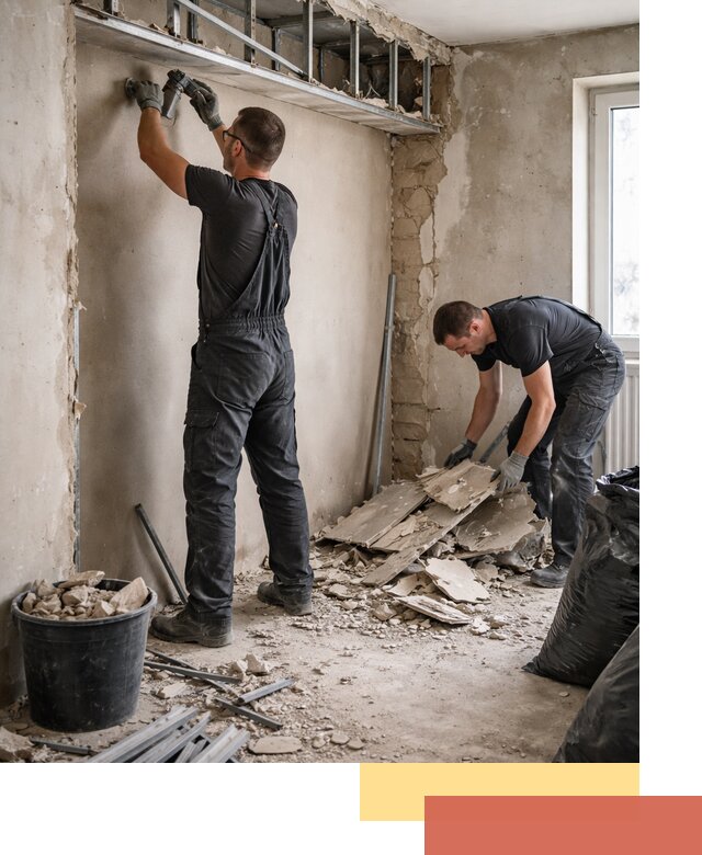 Демонтаж короба из гипсокартона в Белогорске быстро и аккуратно