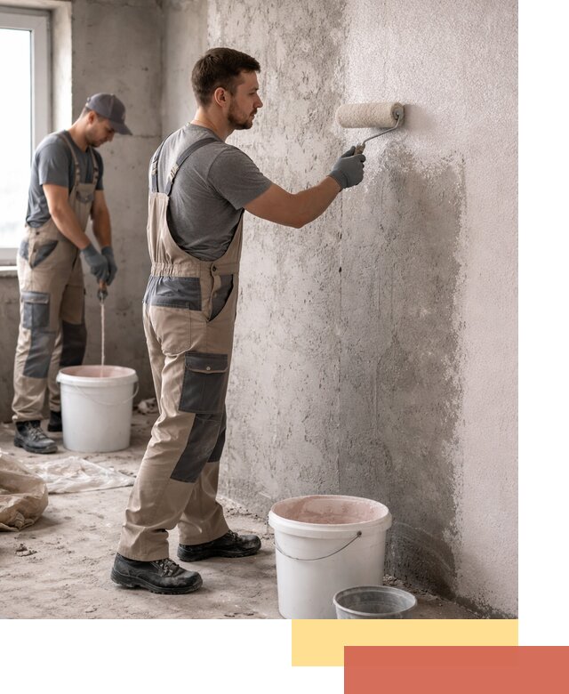 Нанесение бетоноконтакта на стены в Белогорске для последующей отделки