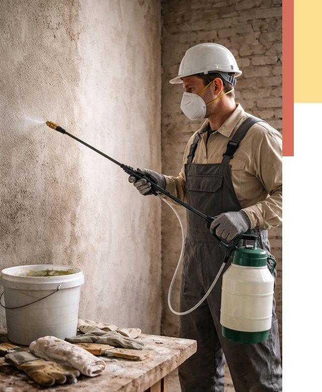 Антисептическая обработка стен в Белогорске от 1224 руб. — быстро и недорого | ОТДЕЛОЧНИК-Бгк