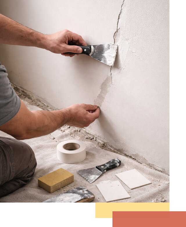 Заделка трещин и сколов в стенах и потолках в Белогорске