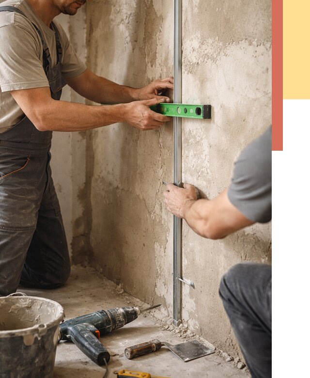 Установка штукатурных маяков в Белогорске от 7141 руб. — быстро и недорого | ОТДЕЛОЧНИК-Бгк