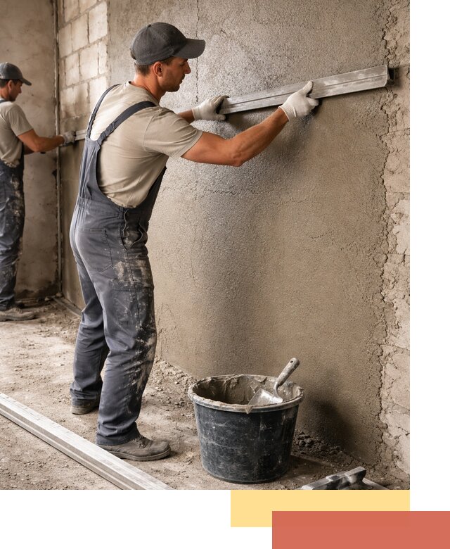 Штукатурка стен цементно-песчаная в Белогорске профессионально