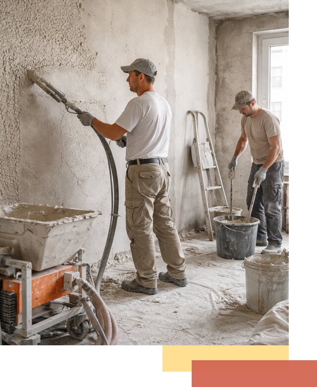 Машинная штукатурка стен в Белогорске — быстро и качественно