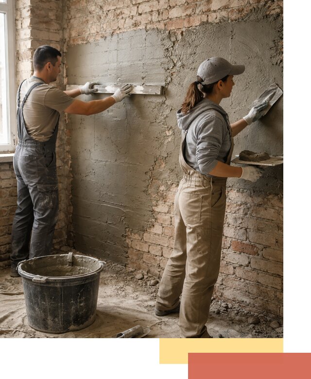 Штукатурка кирпичных стен в Белогорске — качественно и надежно