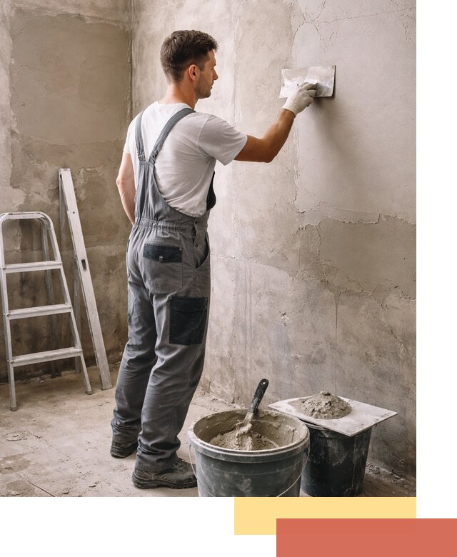 Штукатурка стен в ванной под ключ в Белогорске