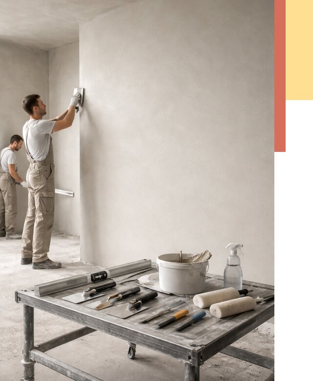 Штукатурка стен под покраску в Белогорске от 4591 руб./м² — качественно и недорого | ОТДЕЛОЧНИК-Бгк