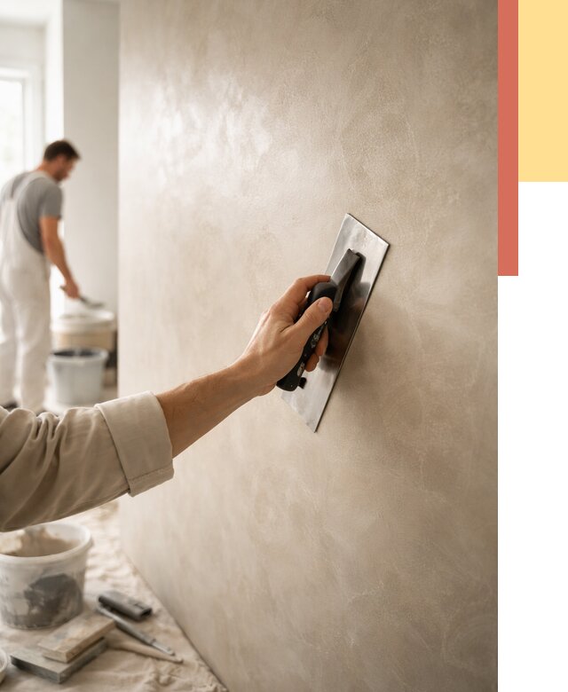 Венецианская штукатурка в Белогорске от 3571 руб/м² — нанесение стен под ключ | ОТДЕЛОЧНИК-Бгк