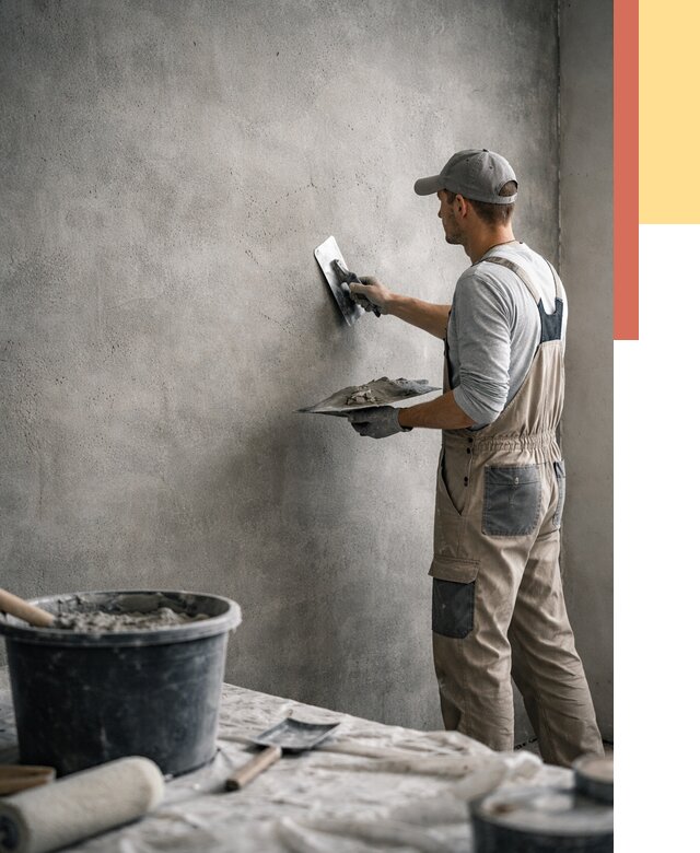 Декоративная штукатурка под бетон в Белогорске от 2551 руб./м² — нанесение под ключ | ОТДЕЛОЧНИК-Бгк