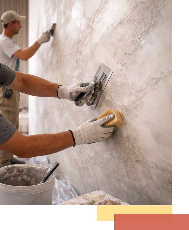 Декоративная штукатурка под мрамор в Белогорске для стен и потолков