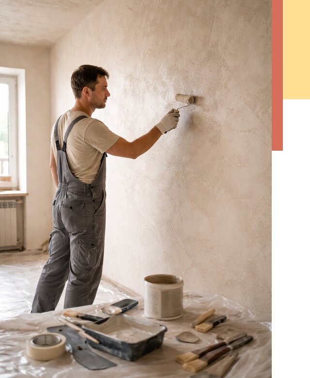 Нанесение лессирующей краски по декоративке в Белогорске от 1785 руб. | ОТДЕЛОЧНИК-Бгк