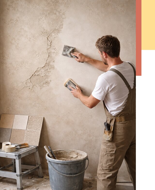 Ремонт декоративной штукатурки в Белогорске от 4591 руб. под ключ | ОТДЕЛОЧНИК-Бгк