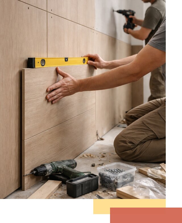 Профессиональный монтаж МДФ панелей на стены в Белогорске