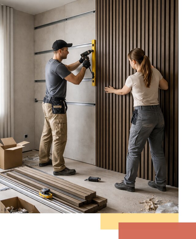 Монтаж реечных панелей на стены в Белогорске