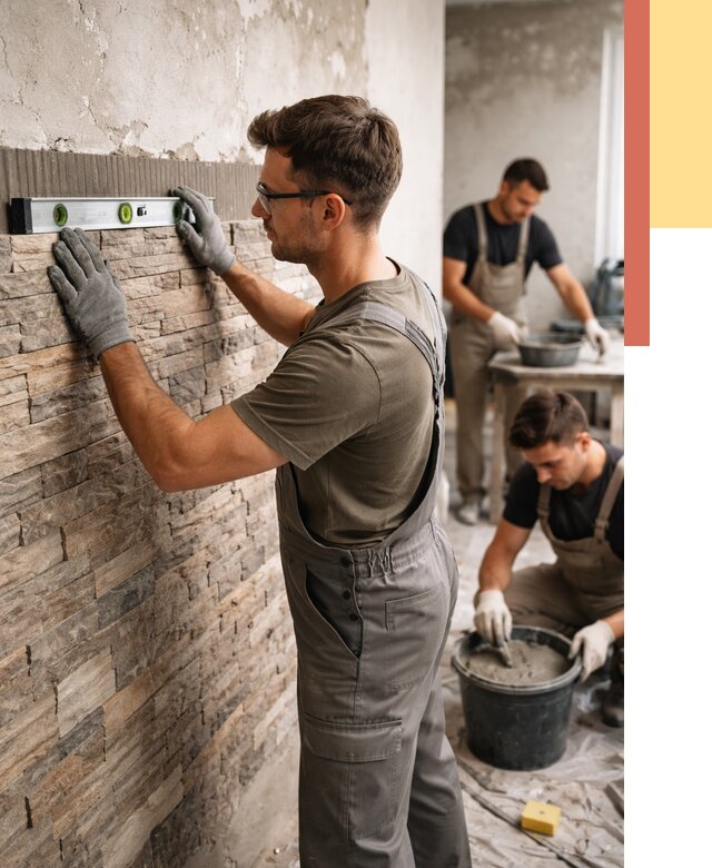 Монтаж искусственного камня в Белогорске от 4591 руб. под ключ | ОТДЕЛОЧНИК-Бгк