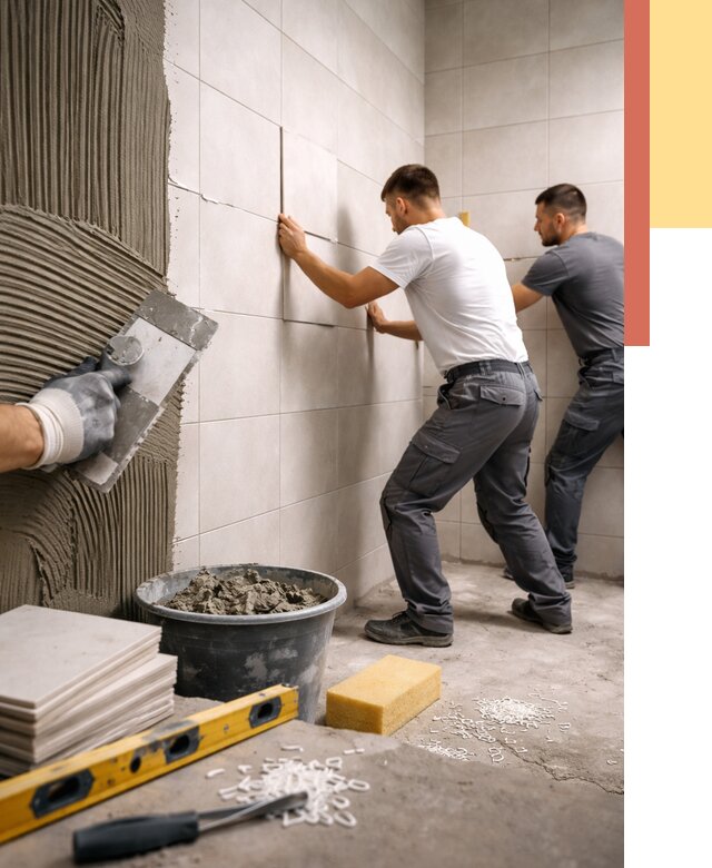 Укладка плитки на стены в Белогорске от 867 руб. — качественно и недорого | ОТДЕЛОЧНИК-Бгк