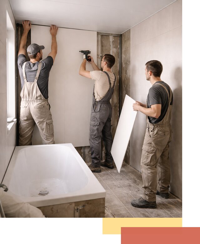 Отделка ванной панели ПВХ профессионально в Белогорске