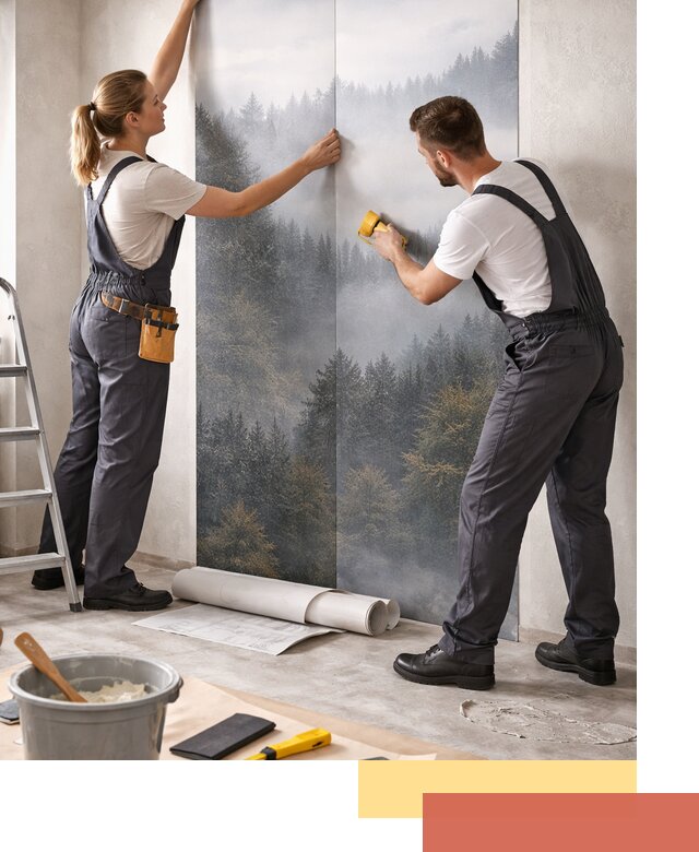 Поклейка фотообоев профессионально в Белогорске под ключ