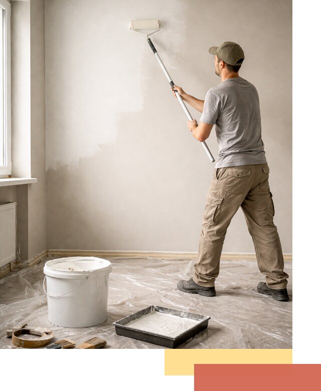 Покраска стен латексной краской в Белогорске качественно и быстро