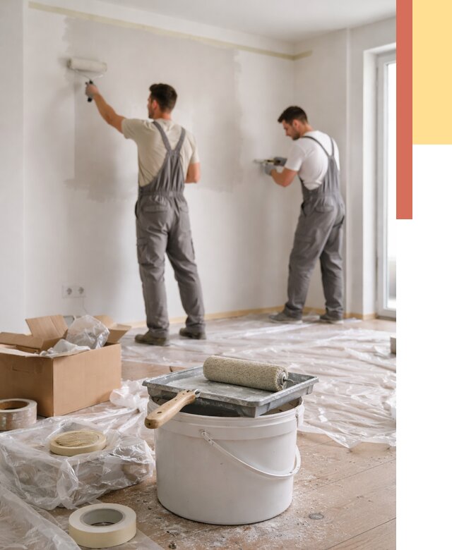 Покраска стен в квартире в Белогорске от 2551 руб/м2 — быстро и недорого | ОТДЕЛОЧНИК-Бгк