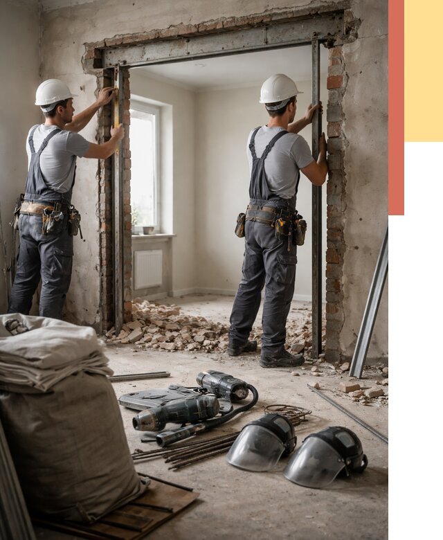 Расширение дверного проема в Белогорске от 12753 руб. под ключ | ОТДЕЛОЧНИК-Бгк