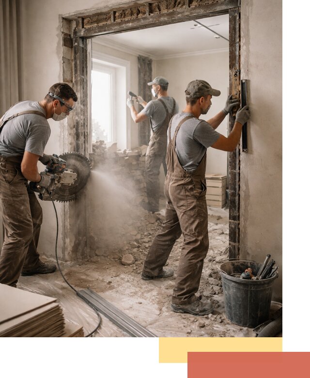 Расширение дверного проема под установку новой двери в Белогорске