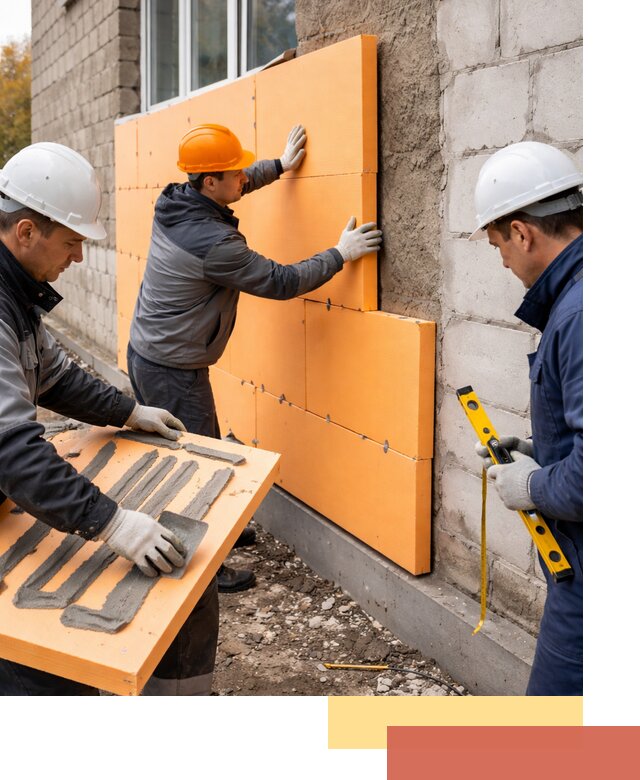 Утепление фасада пеноплексом под ключ в Белогорске