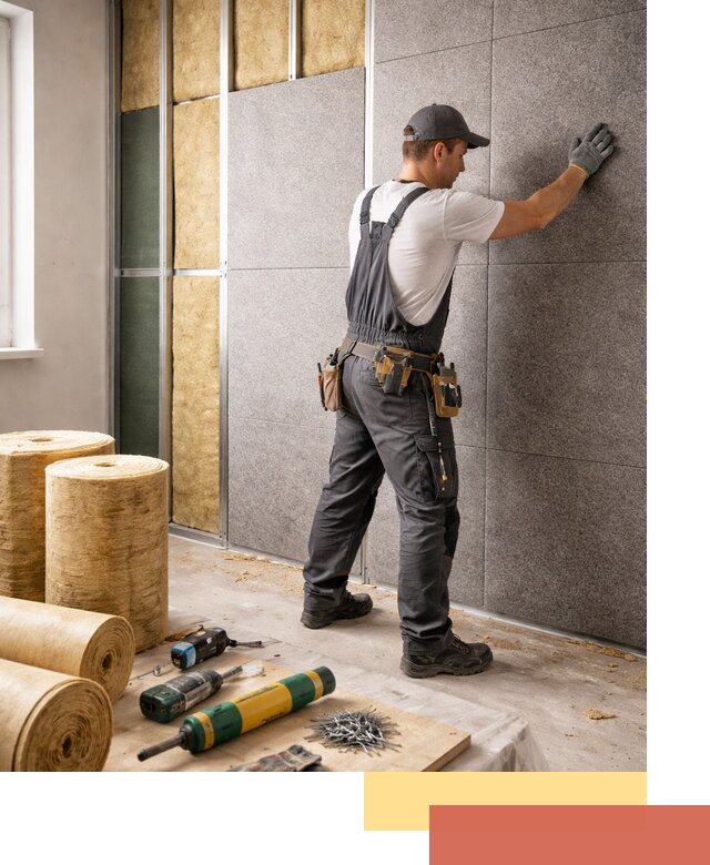 Профессиональная шумоизоляция стен в Белогорске для квартиры и офиса