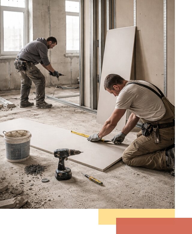 Кладка перегородок из ПГП под ключ в Белогорске