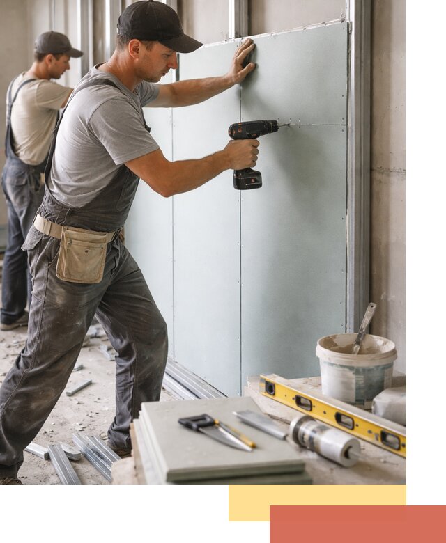 Кладка влагостойких перегородок ПГП в Белогорске