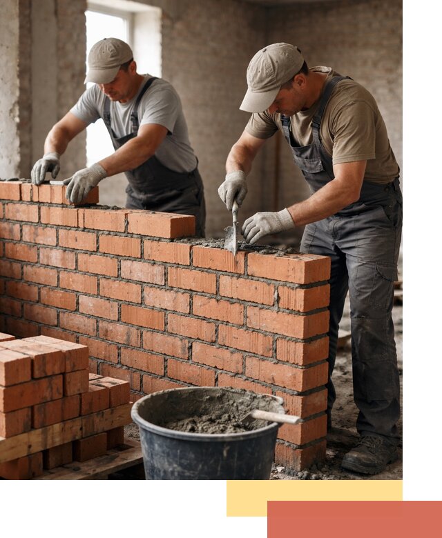 Кладка кирпичных перегородок под ключ в Белогорске