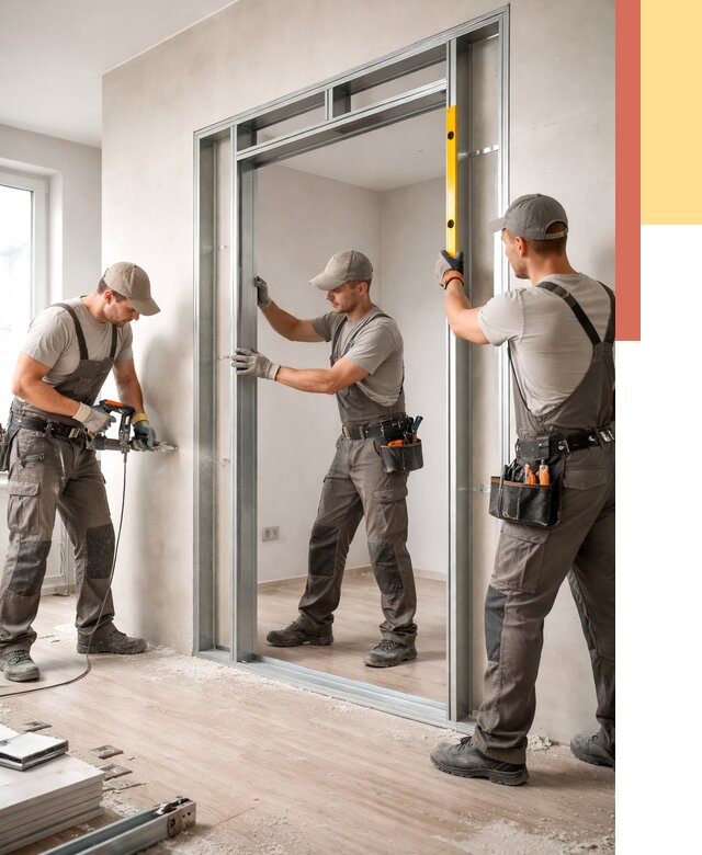 Устройство дверного проема в перегородке в Белогорске от 4591 руб. под ключ | ОТДЕЛОЧНИК-Бгк