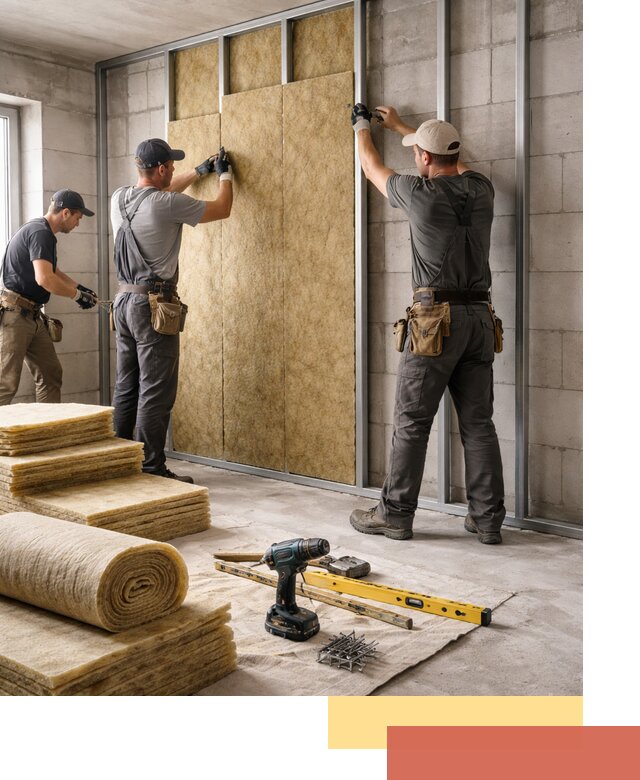 Шумоизоляция перегородок из блоков в Белогорске — монтаж и защита шумоизоляцией