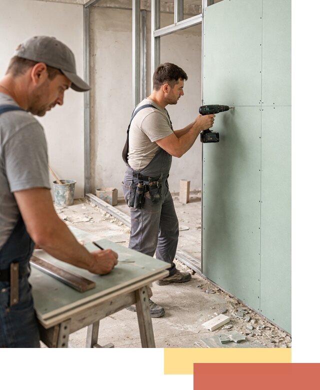 Перегородки из влагостойкого гипсокартона под ключ в Белогорске