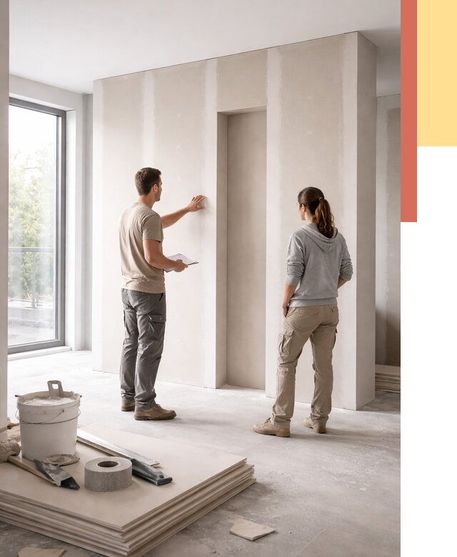 Зонирующая перегородка из гипсокартона в Белогорске от 2857 руб. под ключ | ОТДЕЛОЧНИК-Бгк