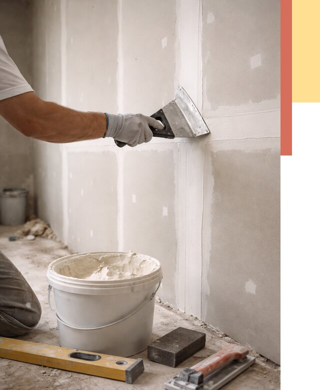 Шпаклевка перегородок из гипсокартона в Белогорске от 2551 руб. — услуги ОТДЕЛОЧНИК-Бгк