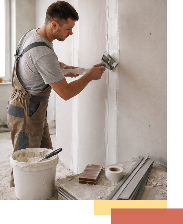 Шпаклевка перегородок из гипсокартона в Белогорске качественно и быстро