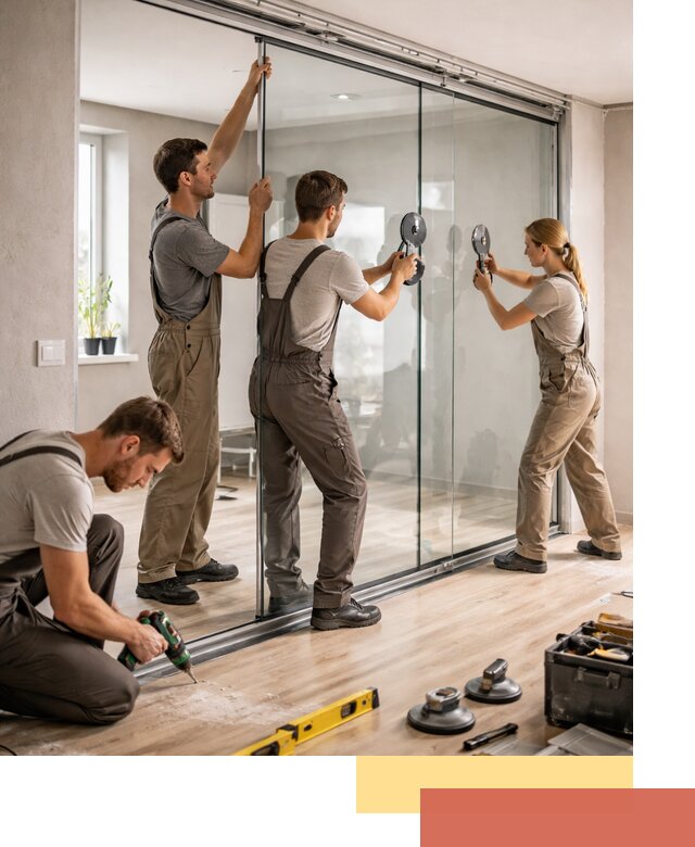 Изготовление стеклянных перегородок на заказ в Белогорске