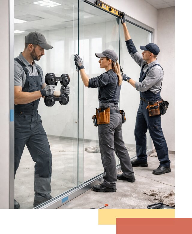 Профессиональный монтаж стеклянных перегородок в Белогорске