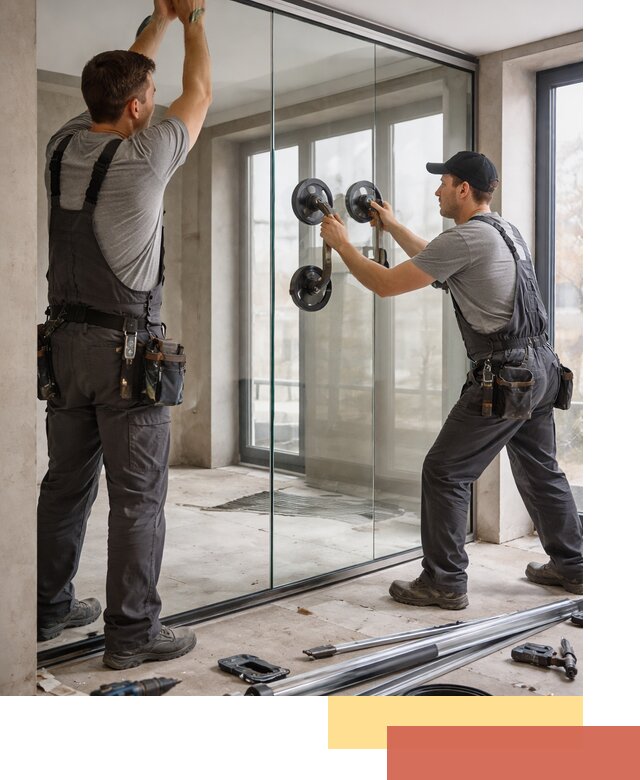 Цельностеклянные перегородки под ключ в Белогорске