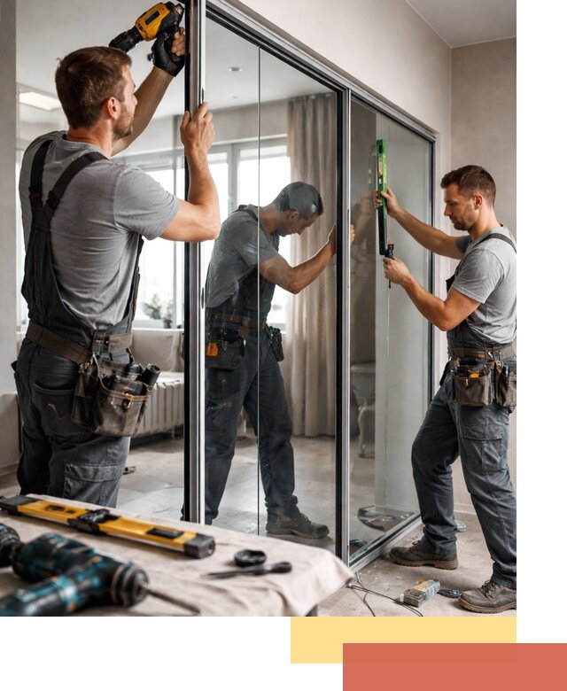 Каркасные стеклянные перегородки под ключ в Белогорске