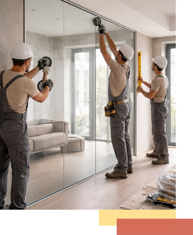 Перегородки из закаленного стекла в Белогорске для офисов и квартир