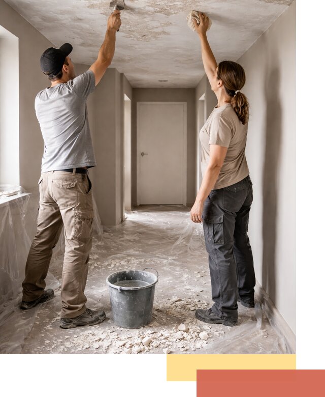 Удаление побелки с потолка в Белогорске — быстро и аккуратно