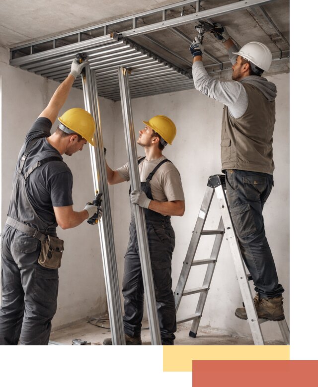 Монтаж реечного потолка под ключ в Белогорске